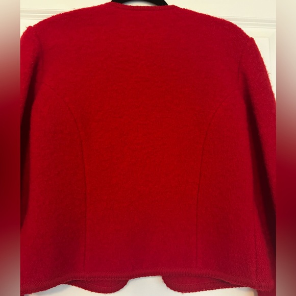 Vintage Lands End Boiled Wool Fitted Jacket - Picture 3 of 6